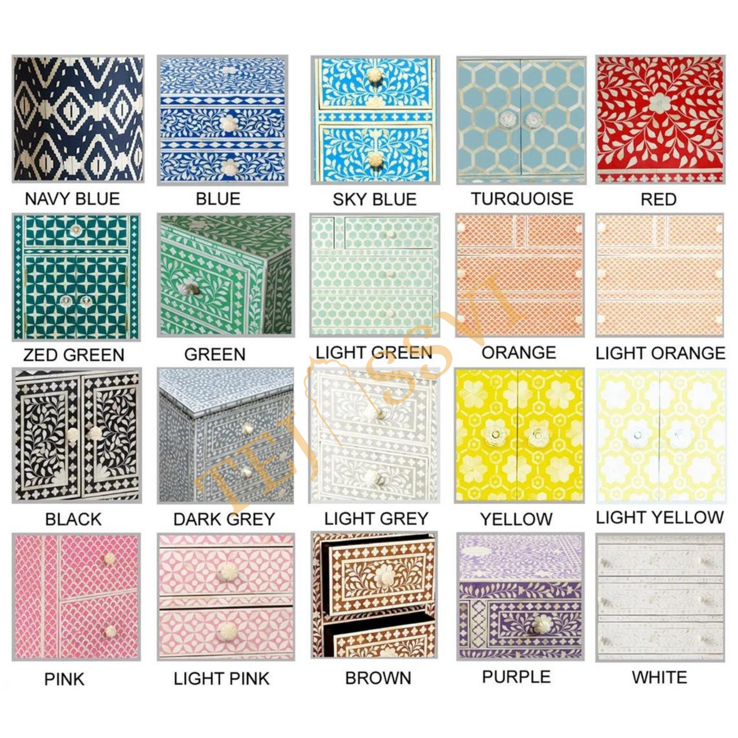 Indian Handmade Bone inlay floral Design Cabinet , Bone inlay Buffet, mop inlay living room furniture/bone inlay furniture, bone inlay chest