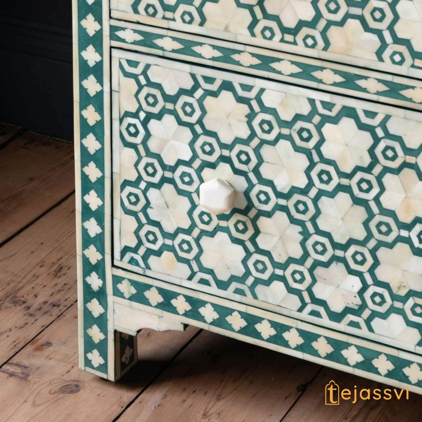 Indian Handmade Bone inlay floral Design Cabinet , Bone inlay Buffet, mop inlay living room furniture/bone inlay furniture, bone inlay chest