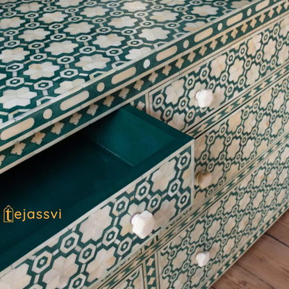 Indian Handmade Bone inlay floral Design Cabinet , Bone inlay Buffet, mop inlay living room furniture/bone inlay furniture, bone inlay chest